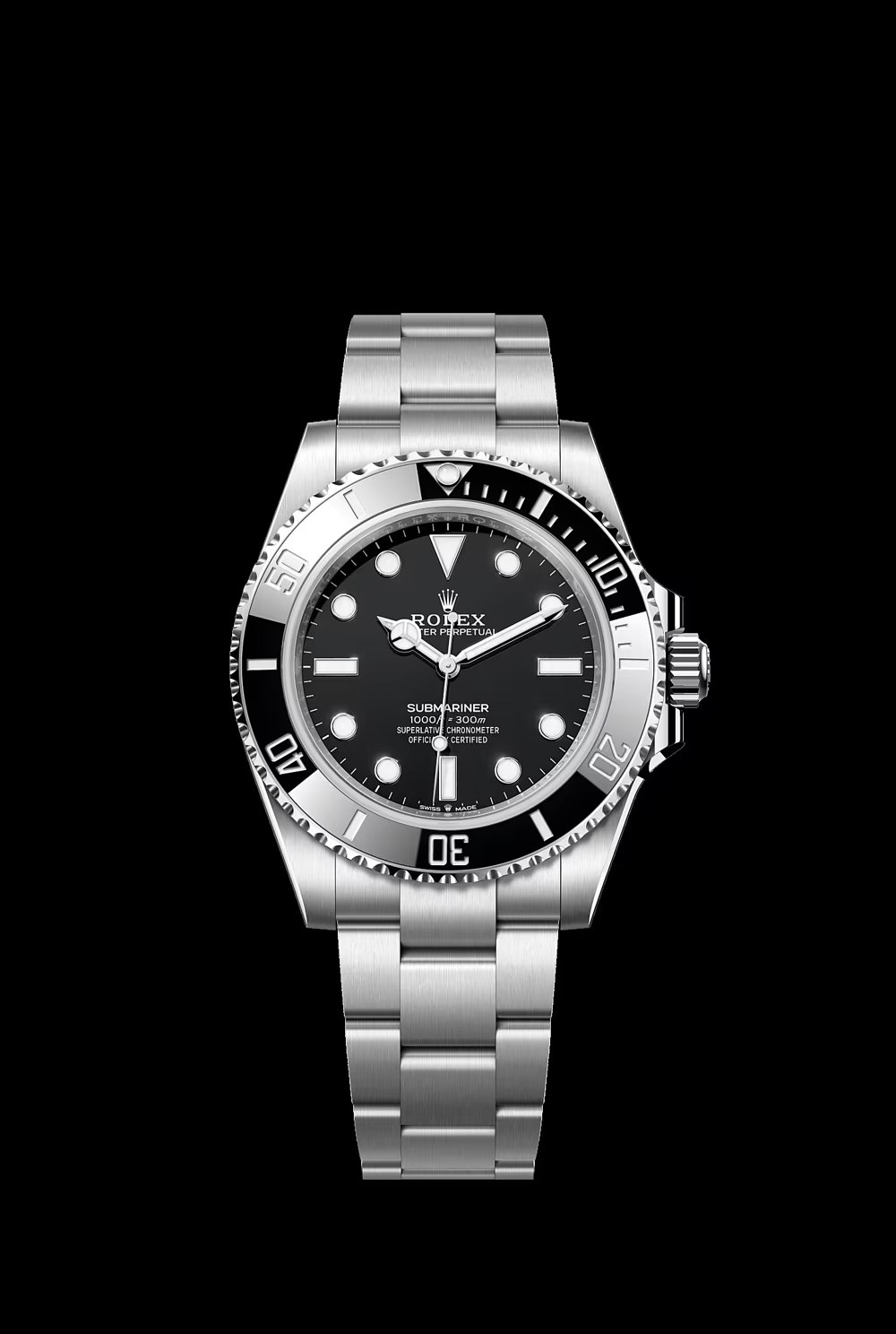 Rolex Submariner no date, uma das peças da coleção Principais Estilos